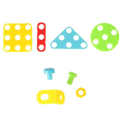 Klocki konstrukcyjne układanka w walizce kreatywna mozaika + wkrętarka kosmos Kik Sp. z o. o. Sp. k.