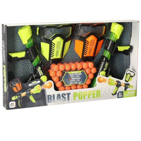 Pistolet na kulki piankowe zestaw + maska ochronna 2 szt. Kik Sp. z o. o. Sp. k.