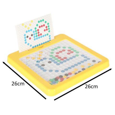 Tablica magnetyczna montessori mozaika kolorowe kropki żółta 26 x 26 cm Kik Sp. z o. o. Sp. k.