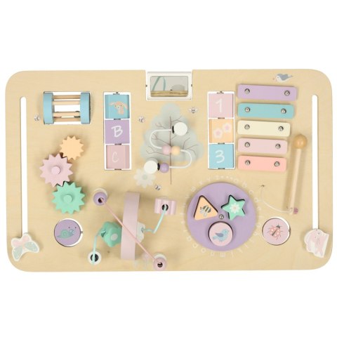 Tablica manipulacyjna LULILO LUDO stolik drewniany sensoryczny 2w1 różowy Kik Sp. z o. o. Sp. k.