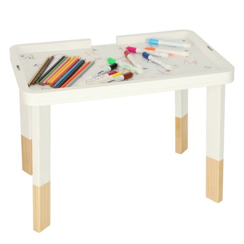 Tablica manipulacyjna LULILO LUDO stolik drewniany sensoryczny 2w1 różowy Kik Sp. z o. o. Sp. k.